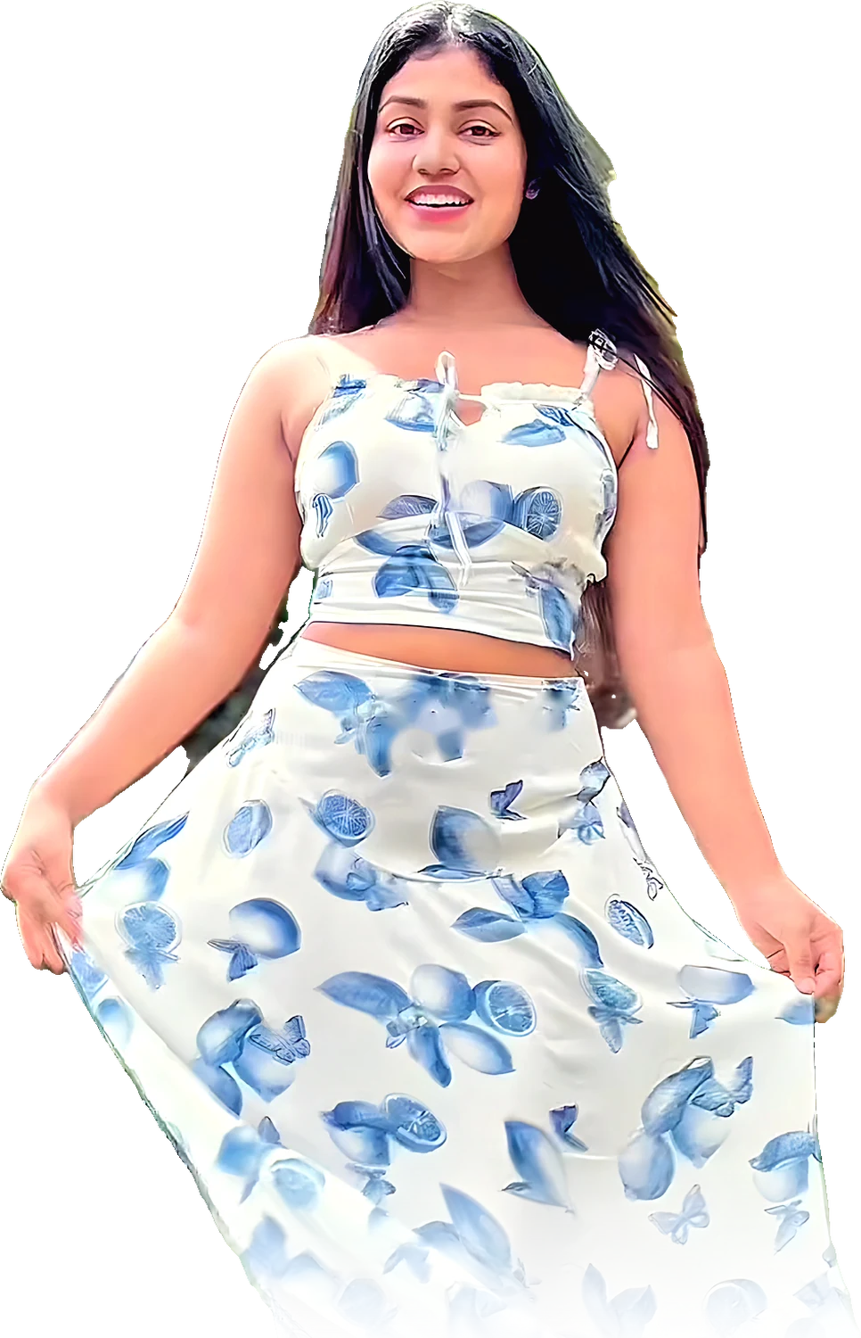 STYLE 365 model in the blue blossom co-ord set
